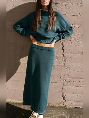 Free People Beach Hailee Sweater Skirt Set